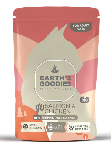 ايرث جوديز دجاج بالسالمون للقطط 85g