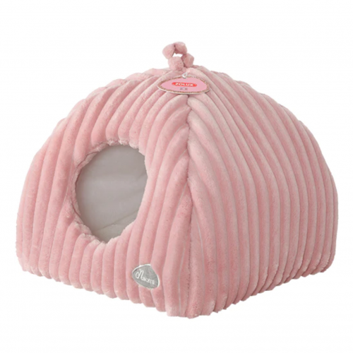 زولكس نعومي كوخ للقطط والكلاب لون زهري