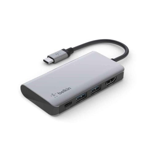 موزع USB-C بيلكن 4 في 1 – HDMI 4K + منفذين USB-A +...