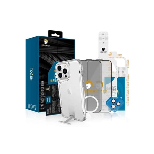 هيلمت - بكج حماية للآيفون ضمان 12 شهر ضد الكسر مع...