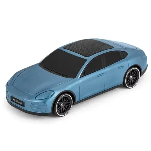 A speaker in the shape of a car with a special des...