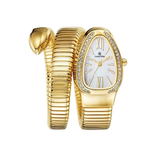 ساعة فاخرة نمط الثعبان لفة واحدة من لويس نايس