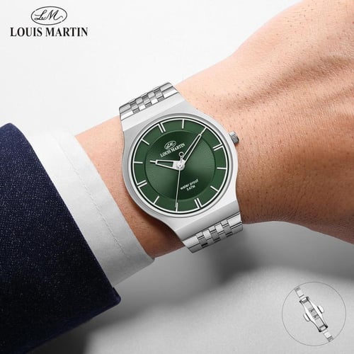 ساعة رسمية فاخرة ستانلس ستيل رجالي من لويس مارتن