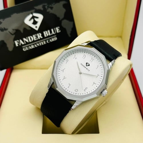 ساعة رسمية ستيل حزام جلد رجالي