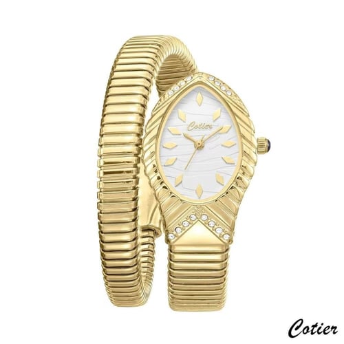 ساعة فاخرة نمط الثعبان نسائي من كوتير