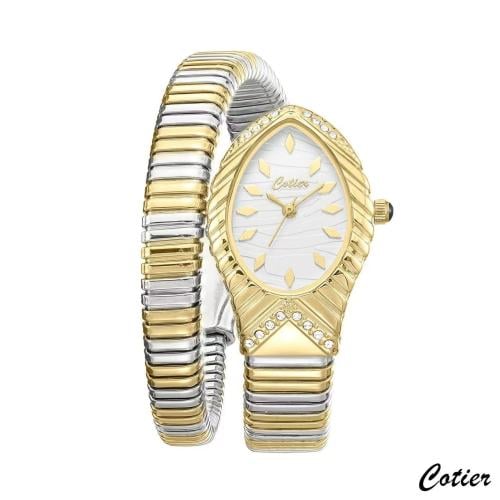 ساعة فاخرة نمط الثعبان نسائي من كوتير