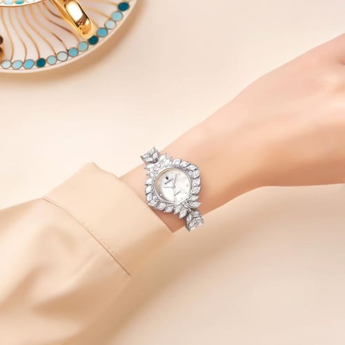 ساعة سهرة فص كرستال نسائية من ماكسويل