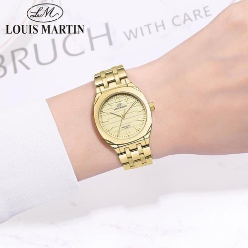 ساعة فاخرة دائري نسائية من لويس مارتن