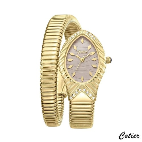 ساعة فاخرة نمط الثعبان نسائي من كوتير