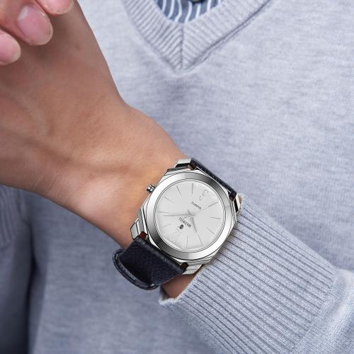 ساعة رسمية فاخرة سير جلد رجالي من ماكسويل