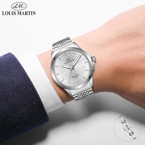 ساعة فاخرة ستيل رجالي من LOUIS MARTIN