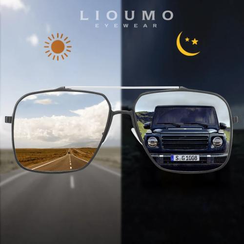 نظارة شمسية مربعة كبيرة فاخرة للرجال مضادة للوهج U...