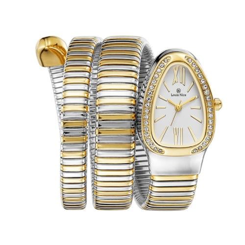 ساعة فاخرة نمط الثعبان لفتين من لويس نايس