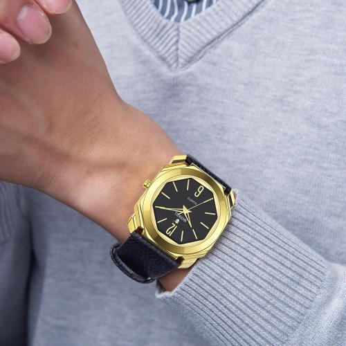 ساعة رسمية فاخرة سير جلد رجالي من ماكسويل