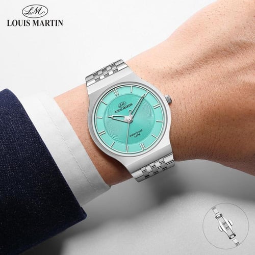 ساعة رسمية فاخرة ستانلس ستيل رجالي من لويس مارتن