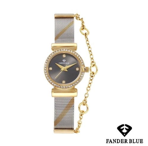 ساعة بفص سير حسير بسلسال من Fander Blue