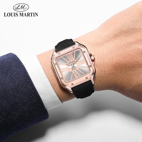 ساعة رسمية سير جلد مربعة من لويس مارتن