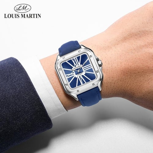 ساعة رسمية سير جلد مربعة من لويس مارتن