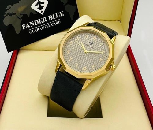 ساعة رسمية ستيل حزام جلد رجالي