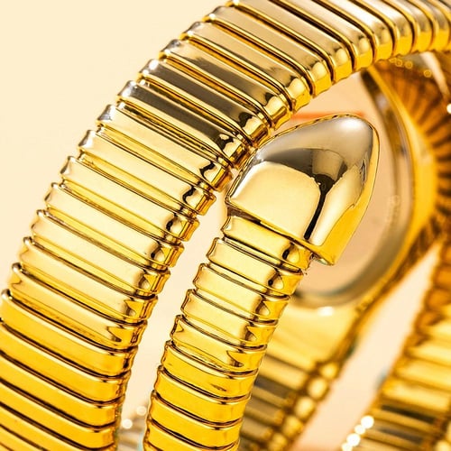 ساعة فاخرة نمط الثعبان نسائي