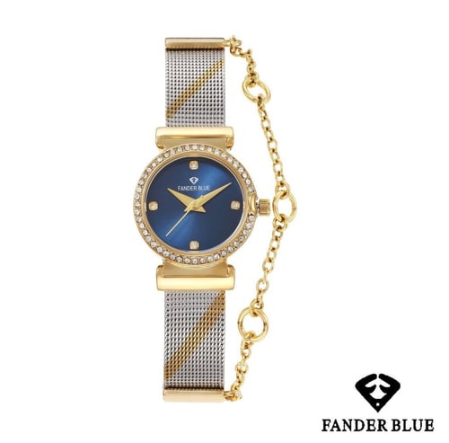 ساعة بفص سير حسير بسلسال من Fander Blue