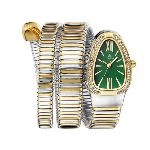 ساعة فاخرة نمط الثعبان لفتين من لويس نايس