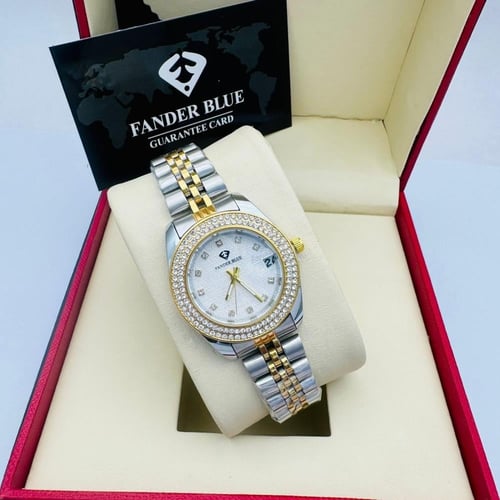 ساعة فاخرة بفص محرك ياباني نسائي من فاندربلو