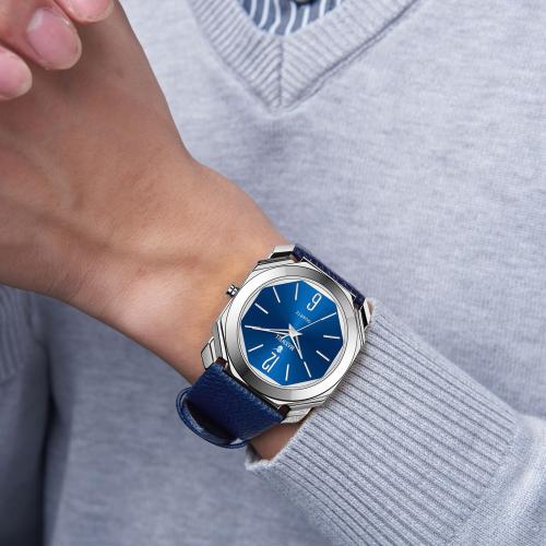 ساعة رسمية فاخرة سير جلد رجالي من ماكسويل