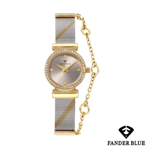 ساعة بفص سير حسير بسلسال من Fander Blue