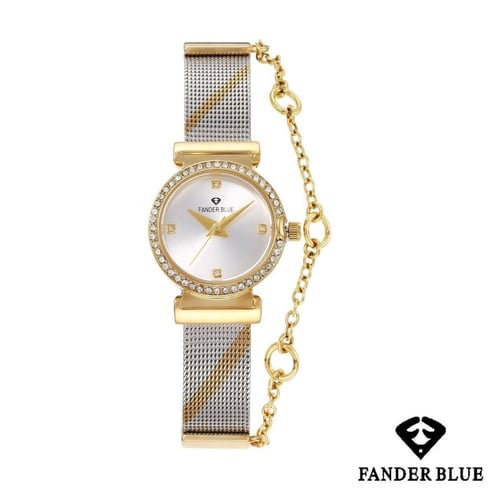 ساعة بفص سير حسير بسلسال من Fander Blue