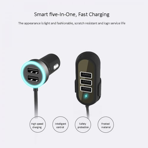 كابل شحن USB شاحن سريع للسيارة 5 نوافذ