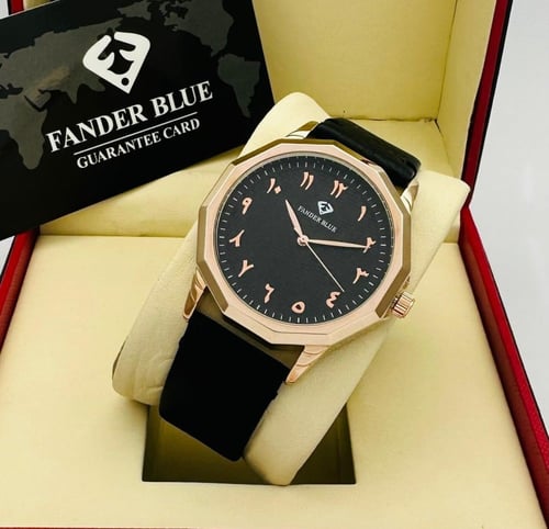 ساعة رسمية ستيل حزام جلد رجالي