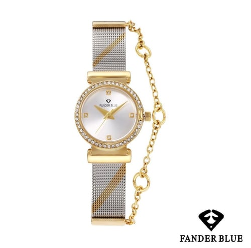 ساعة بفص سير حسير بسلسال من Fander Blue