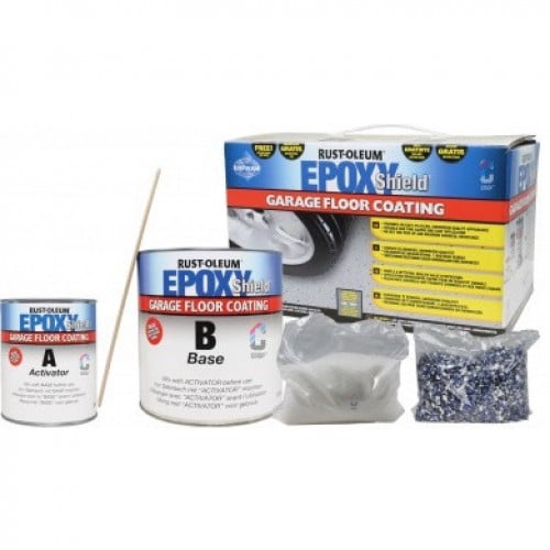 Rust-Oleum EpoxyShield طلاء أرضيات المرآب رمادي لامع – 3.55 لتر