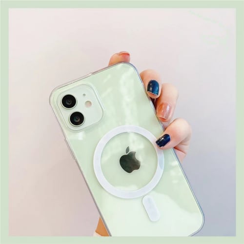 كفر حماية ابل ايفون 12 شفاف يدعم الشحن اللاسلكي