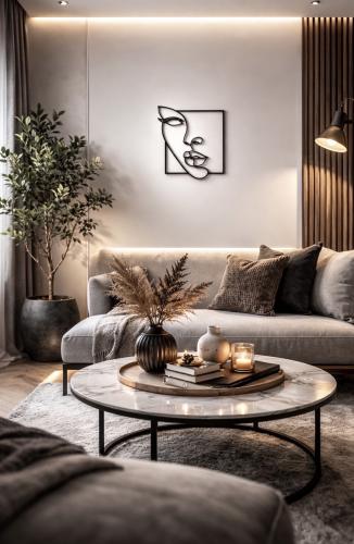 قطعة جدارية خط الوجه الواحد