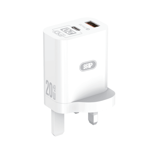 شاحن سريع بمنفذين PD - USB قوة 20w ماركة ISNUP