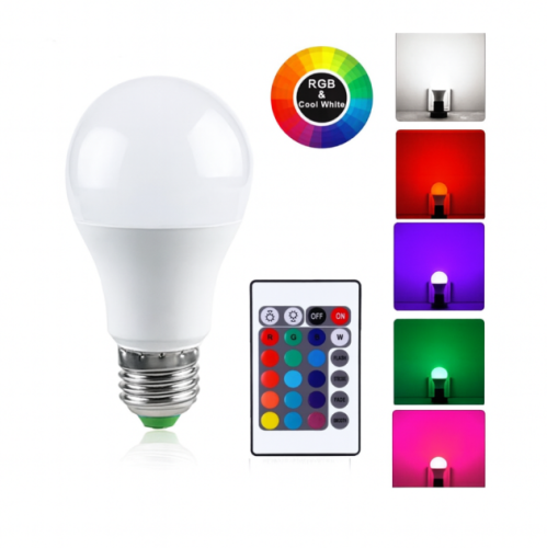 لمبة LED متعددة الألوان مع ريموت تحكم