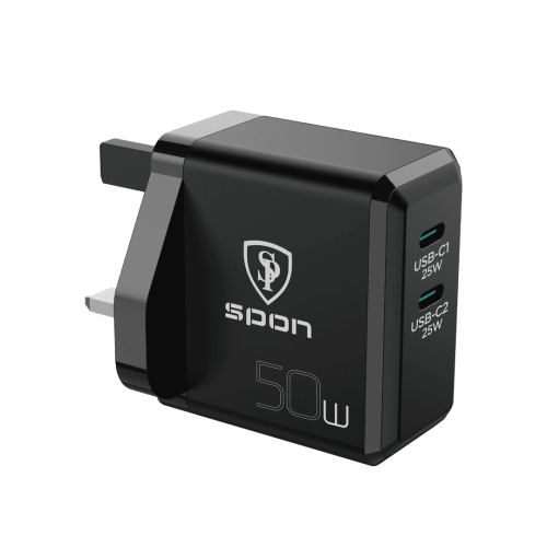 شاحن جداري بقوة 50 واط - منفذين USB-C