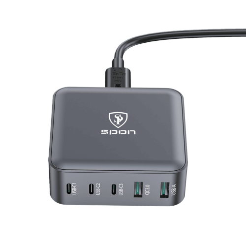 منصة شحن بتقنية GaN من SPON بقوة 93 واط - 5 منافذ...