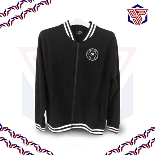 بلوفر مقلم قطني مع سحاب بشعار الشباب