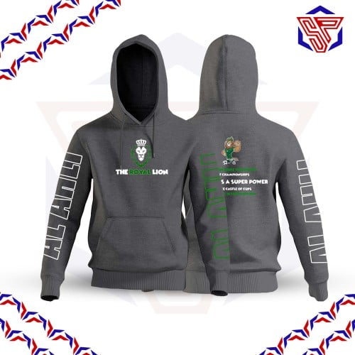 Royal Lion Hoodie رمادي غامق