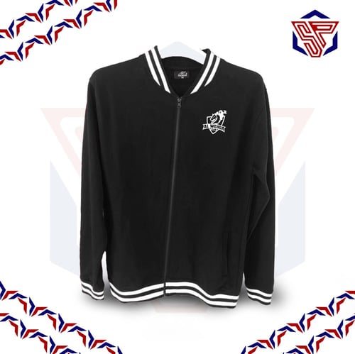 بلوفر مقلم مع سحاب بشعار الوحدة