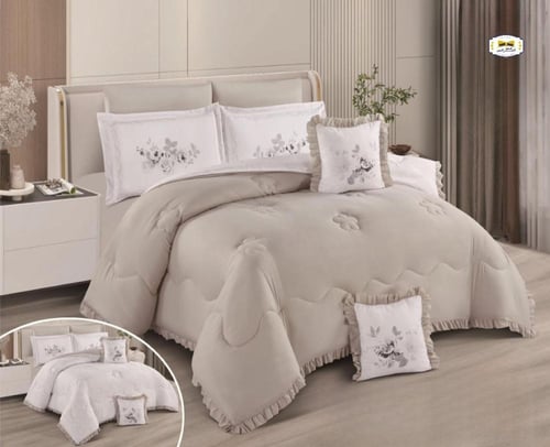 مفرش دانا نفرين نصضام وجهين 8قطع كلاسيك فاخر