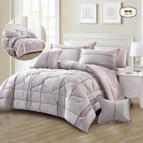 مفرش باراديز روزلين نفرين قطن 100%8قطع