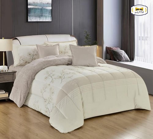 مفرش شتوي 4 قطع فروة الأرنب