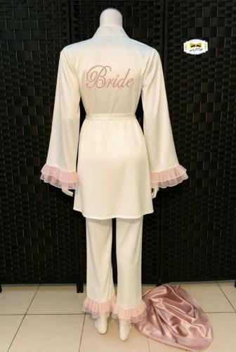 طقم بجامة عروس كلاسيكية قطعتين