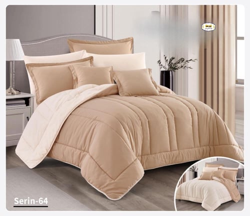 مفرش سوفت نفرين 8 قطع فاخر نضام وجهين