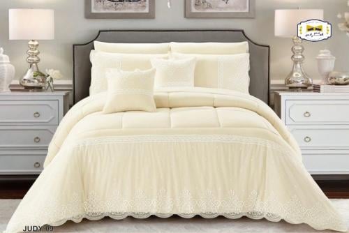 مفرش لونا دانتيل عرائس نفرين فاخر8 قطع