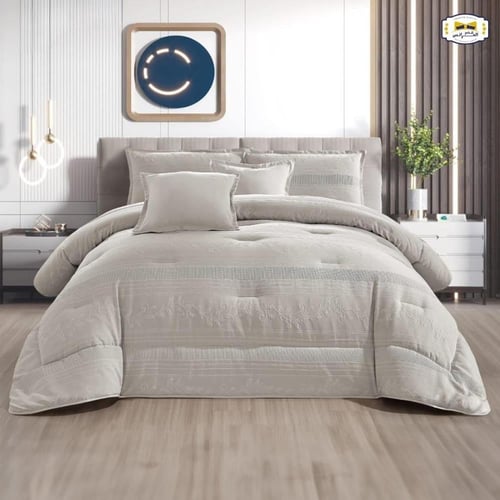 مفرش إيفا نفرين 6 قطع محفر حشوة ثابته